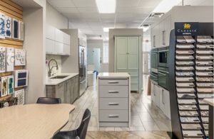 Inside S&W Kitchens Melbourne showroom kitchen layout