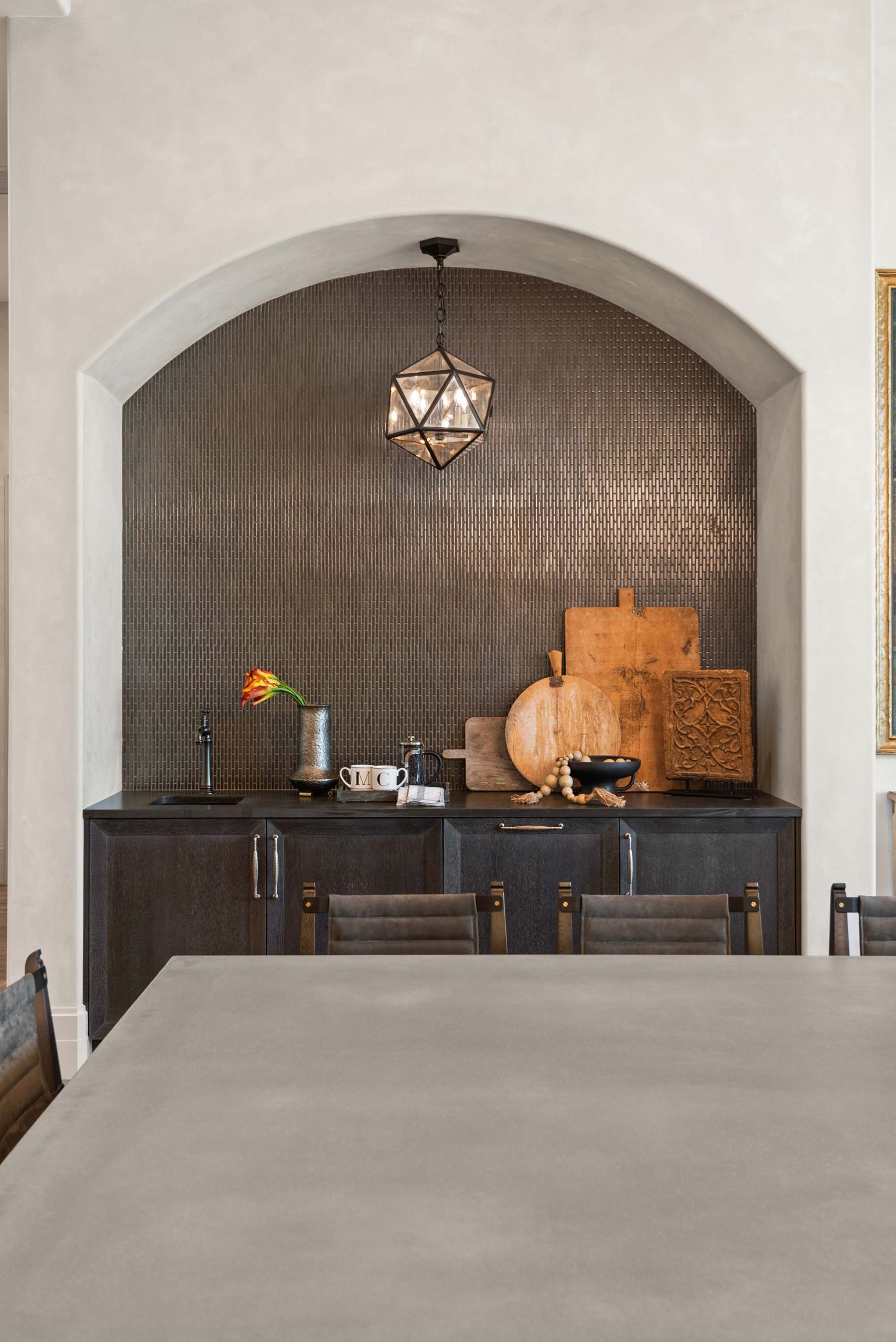 Orlando rental remodel wet bar for entertaining and coffee station