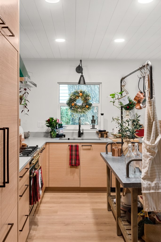 kitchen remodel with Christmas decor