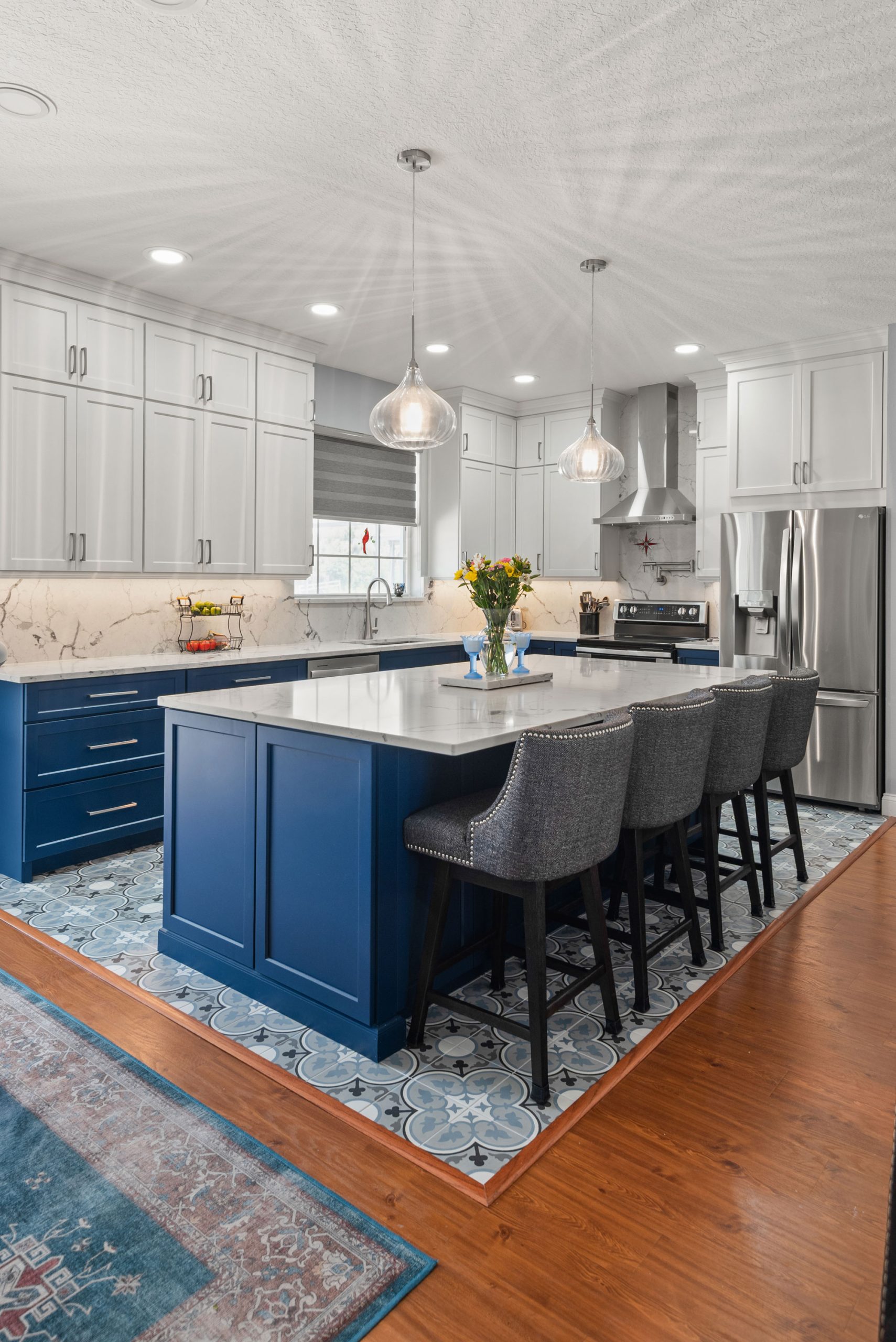 Crestwood Drive S&W Kitchens remodel project blue island and lower cabinets