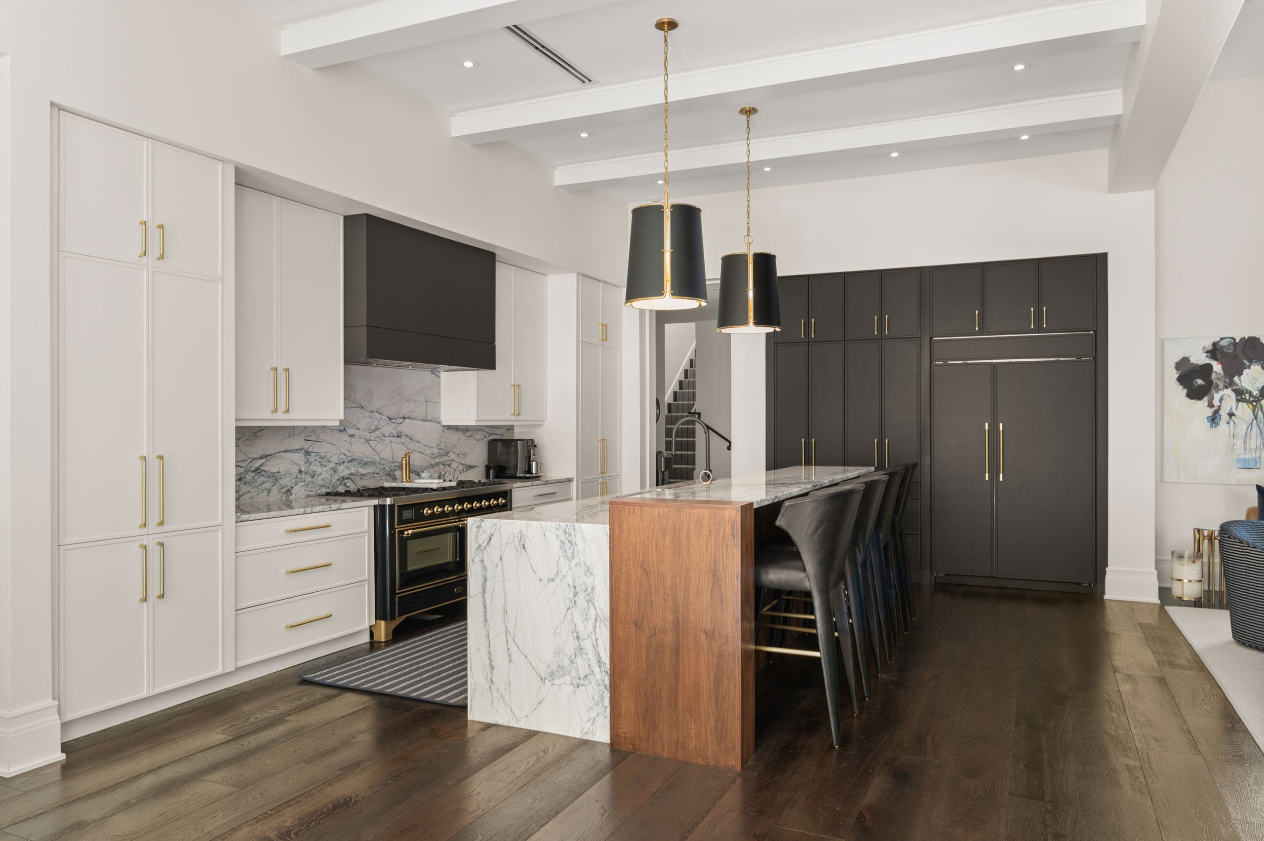 winter park, fl kitchen renovation rich walnut island and full view
