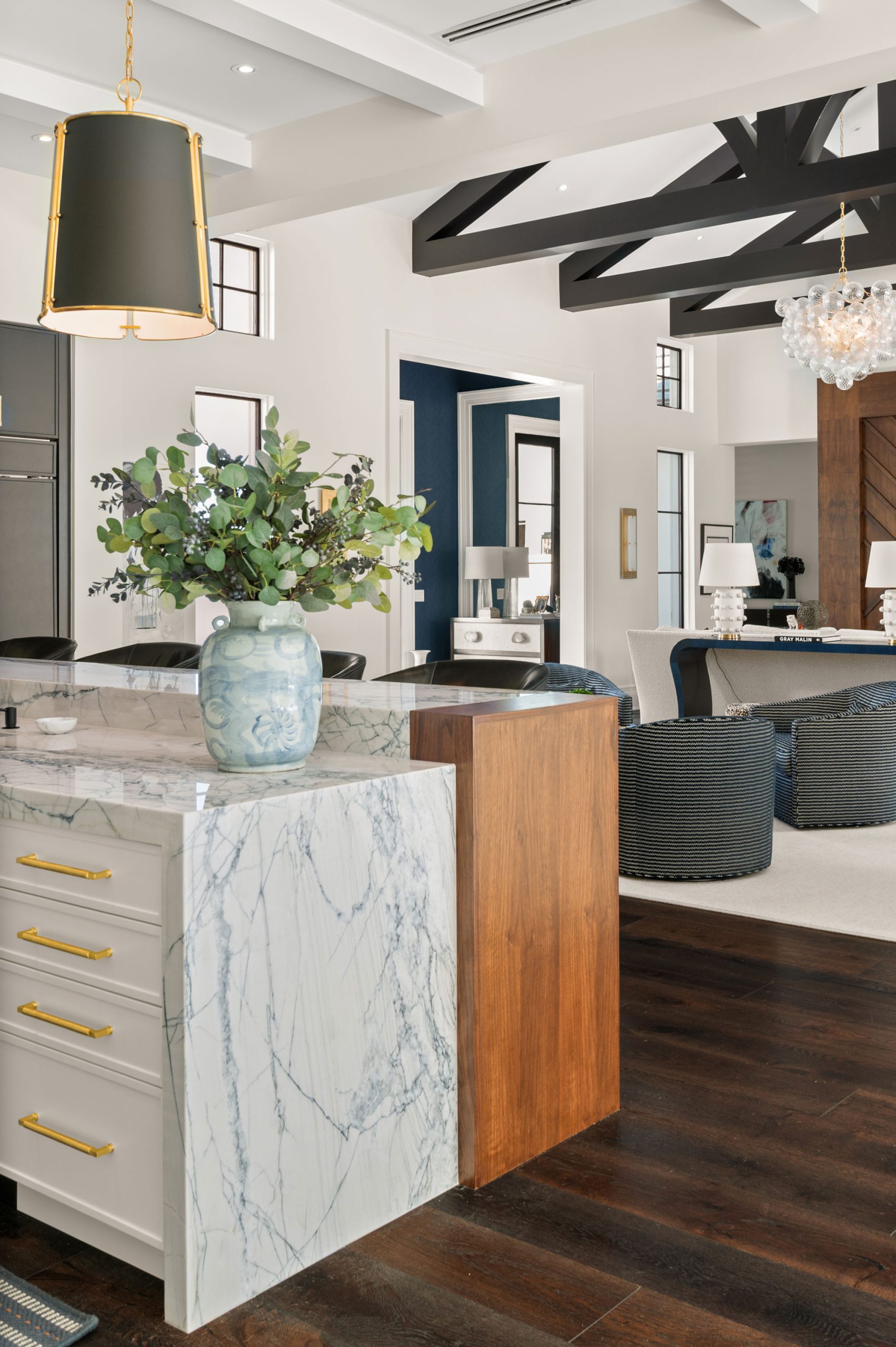 winter park, fl kitchen renovation marble slab island