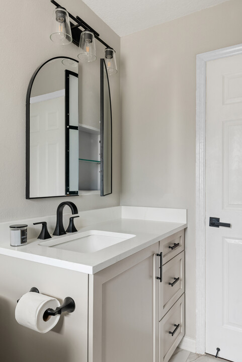 medicine cabinet and custom vanity